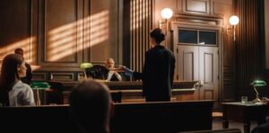 White collar crime lawyer in Islamabad defending client in court